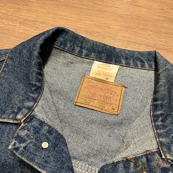 Vintage 70’s / 80’s Big E Type 3 Style Levi’s 501 Denim Jean Jacket 36 - Picture 7 of 7